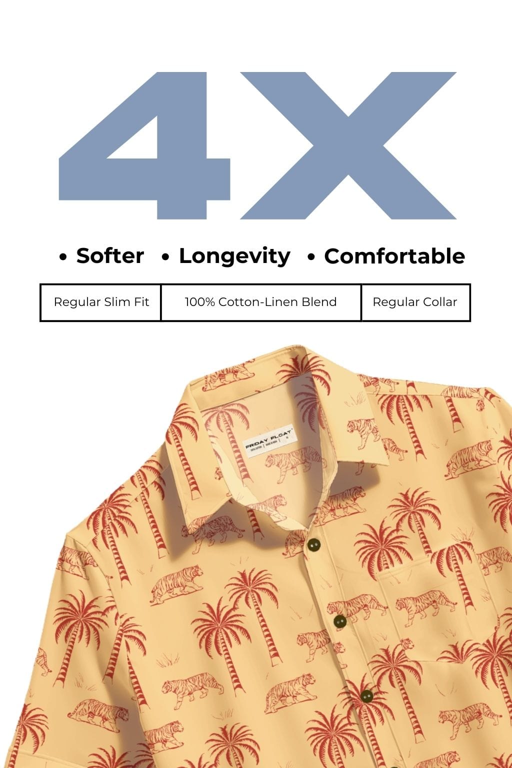 Tiger Print Resort Shirt for Men - Image 7