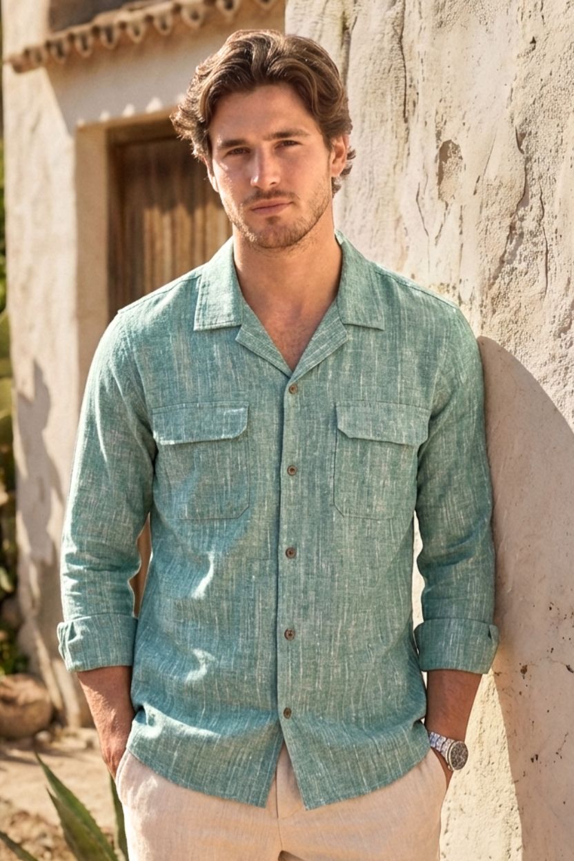 The Riviera Mint Khadi Shirt - Image 2