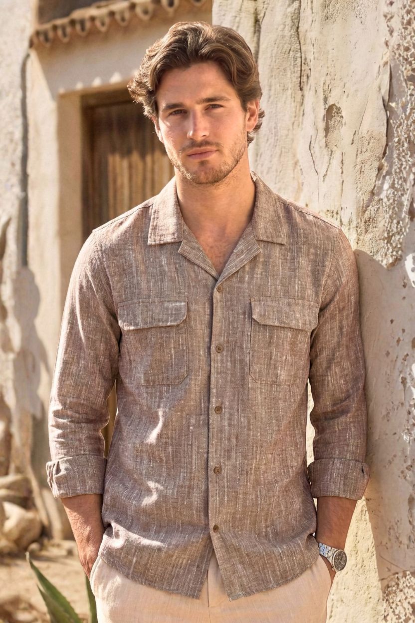 The Mojave Mocha Khadi Shirt
