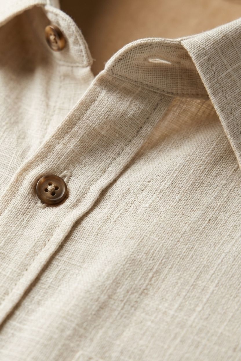 The Coconut Cream Cotton-Linen Shirt - Image 3