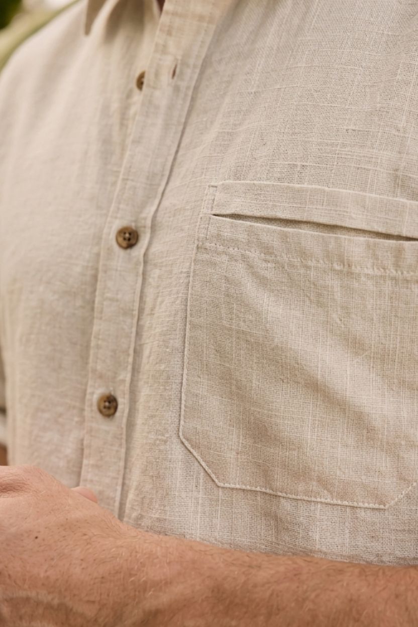 The Coconut Cream Cotton-Linen Shirt - Image 4