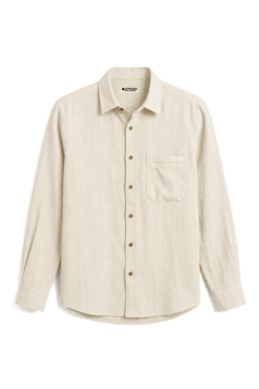 The Coconut Cream Cotton-Linen Shirt - Image 5