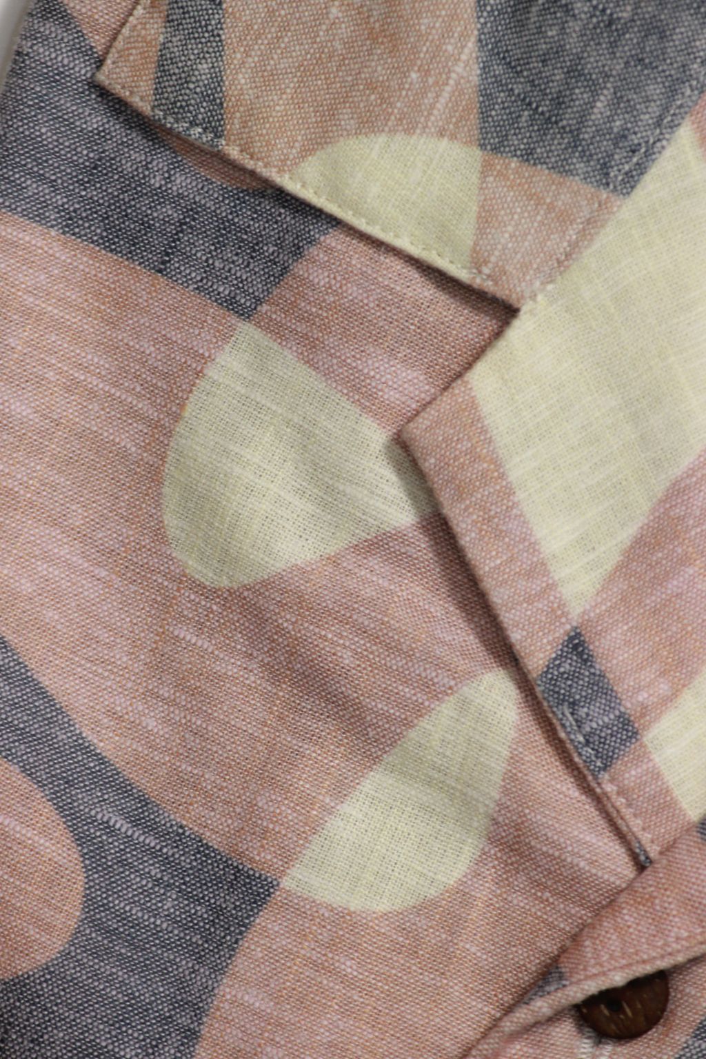 Friday Float Blue and Beige Abstract Cuban Collar Shirt - Image 6