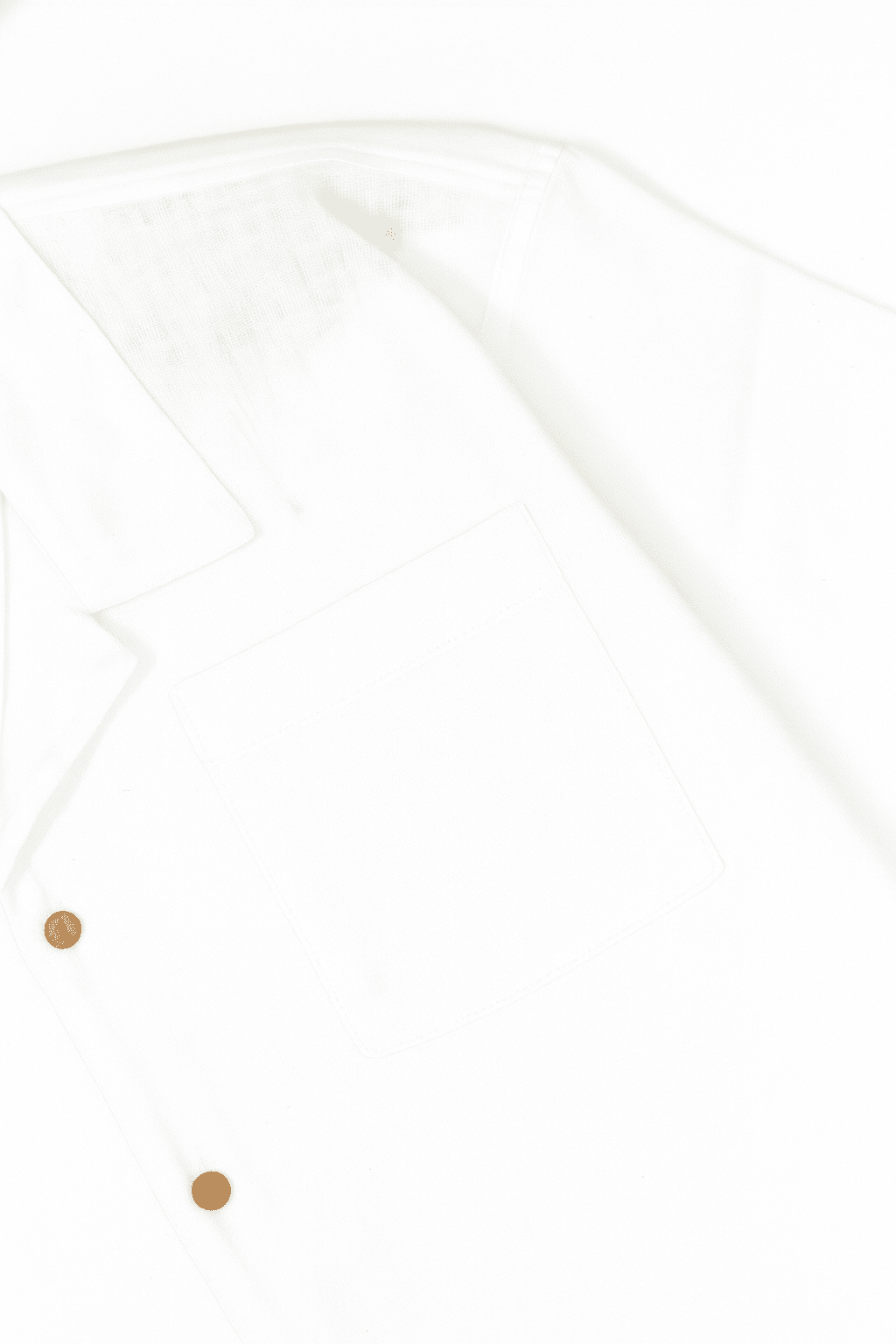 White Linen Cuban Collar Shirt - Image 2