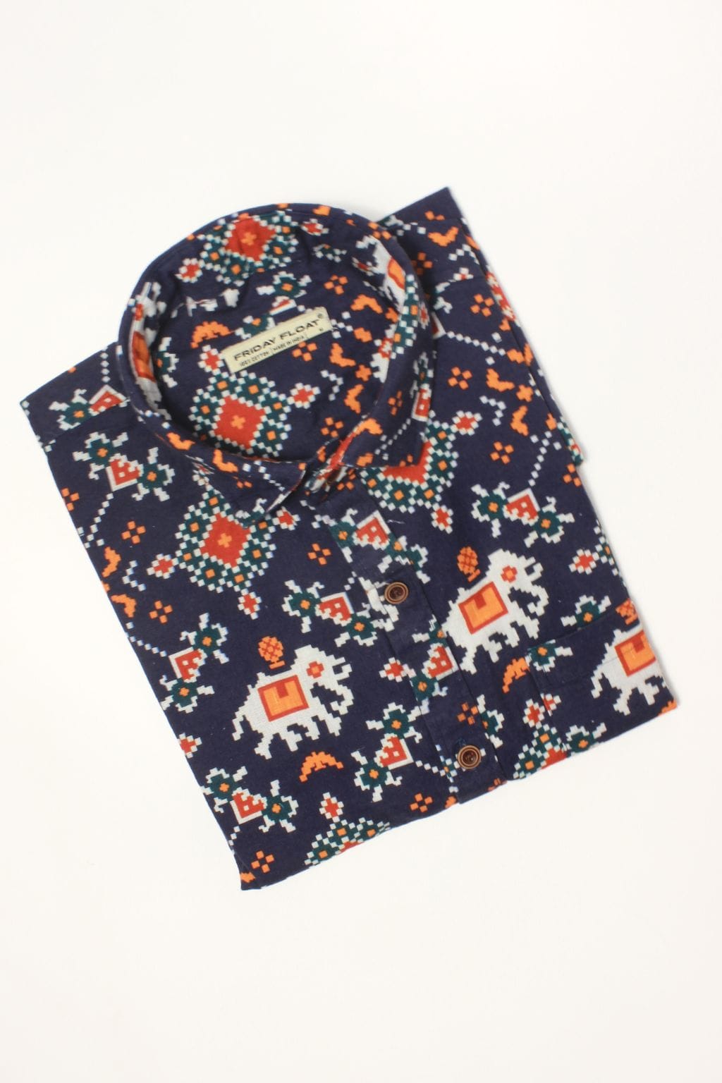 Ethnic Fusion Elephant Print Shirt - Image 6
