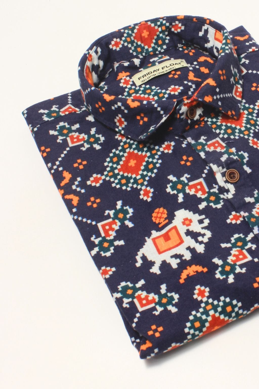 Ethnic Fusion Elephant Print Shirt - Image 2