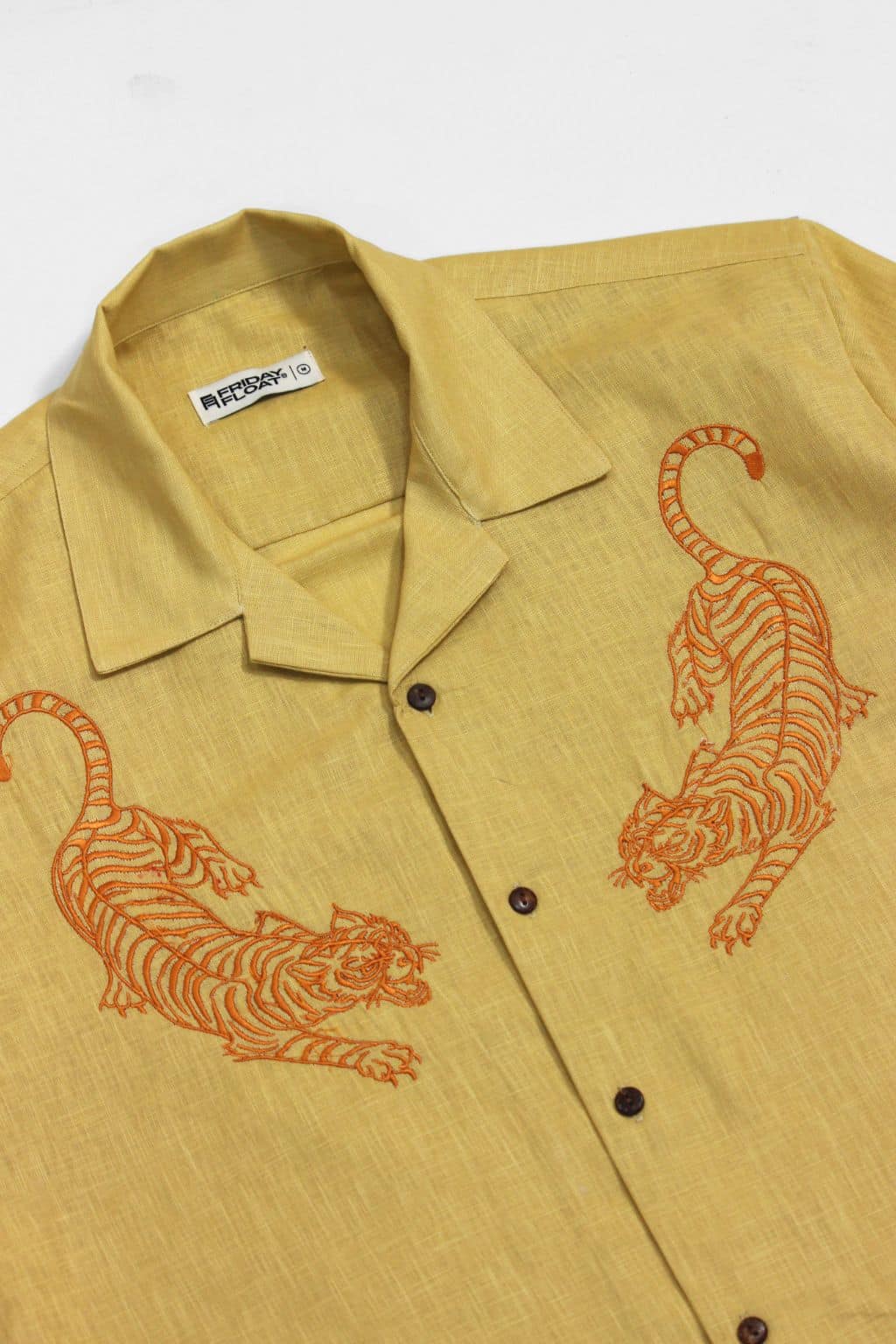 Tiger Embroidery Half Sleeve Shirt for Men - Image 4